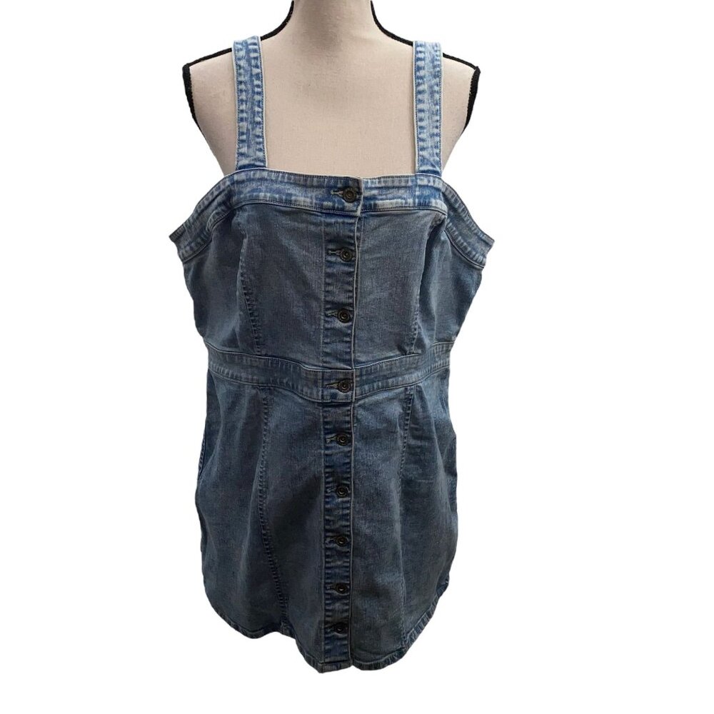 Vintage Arizona Jean Company XXL Denim Sheath Mini Dress